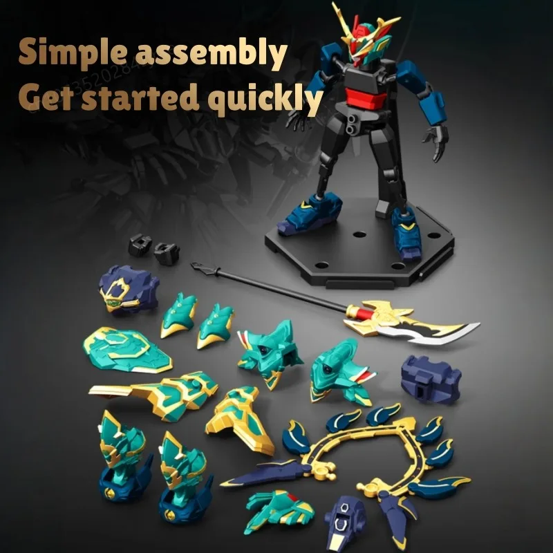 SEMBO 빌딩 블록 Mecha Genesis of Legend Gilding Version 2nd Edition 조립 장난감 화이트 타이거 모델 장식 컬렉션 선물
