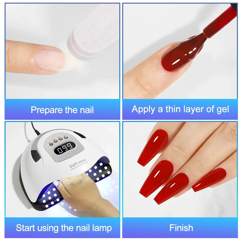 Big Power 380W UV Gel Nail Dryer LED Light for Gel Polish With 4 Timers Professional Nail Art Accessories Curing Gel Toe Nails 6