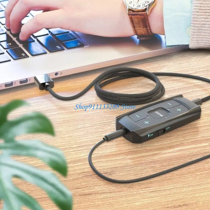 게임 헤드셋을위한 조용한 제어 기능이있는 G88D 가상 7.1 서라운드 사운드 USB 청각 어댑터, PC 와이드 호환