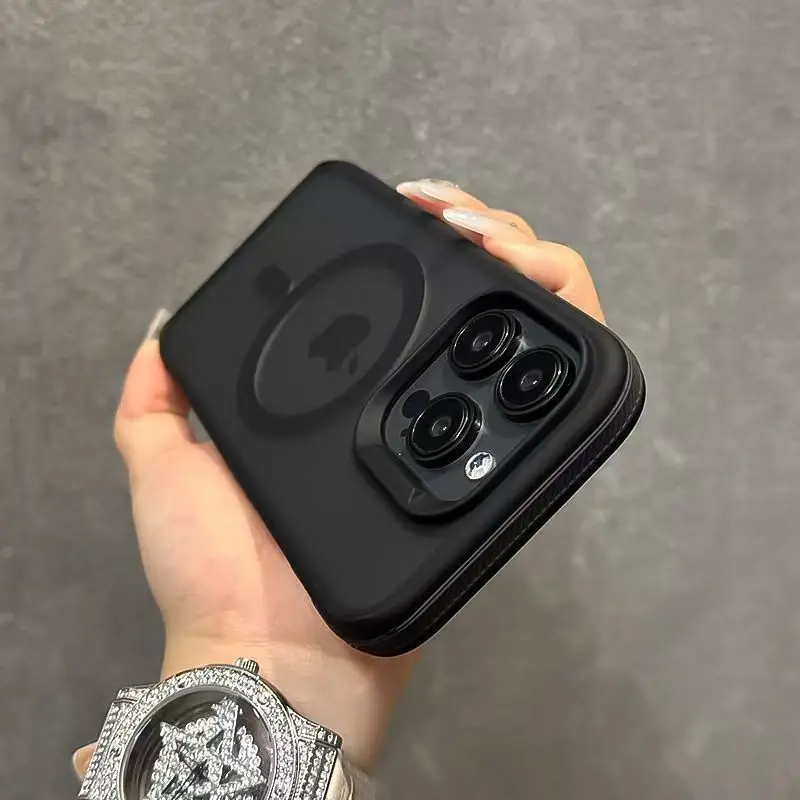 Luxury Magsafe Matte Translucent Magnetic Phone Case with Wireless Charging Capability
