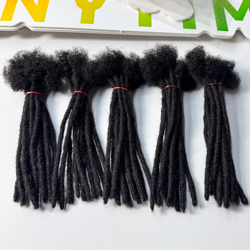 Human Hair Dreadlocks Extensions Brazilian Real Human Hair 8inches locks Extensions Handmade Dreadlocks for Women/Men