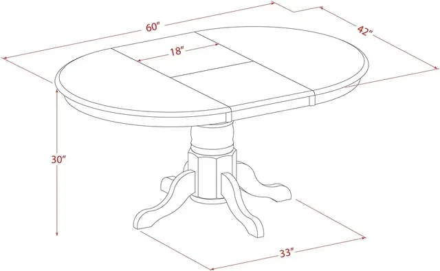 5-Piece Oval Dining Table Set with 4 Chairs 5