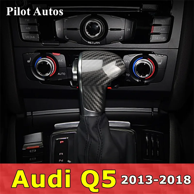 

Наклейка на заднюю панель из углеродного волокна для Audi Q5 ручка переключения рулевого механизма автомобиля, 2013, 2014, 2014, 2015, 2016, 2017, 2018