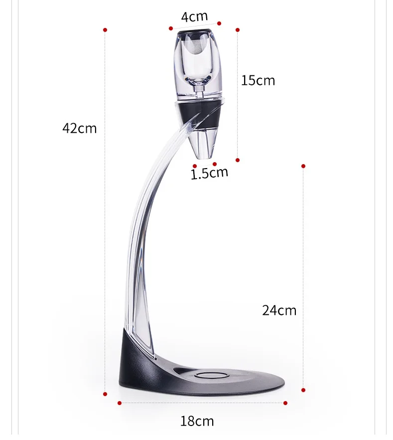 Wine Aerator Decanter Professional Red Wine Decanter Pourer with Filter Stand Holder Vodka Quick Air Aerator Home Dining Bar Essential Set