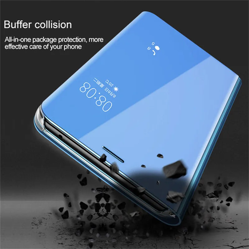 phone pouch for running For VIVO Y12S Y20 Y20i Y20S Y21 Y21S Y31 Y33S Y51 Y51A Y65 Y66 Y67 Y69 Y71 Y73 Y75 Y81 Y83 Case Smart Mirror Flip Stand Cases phone pouch for ladies