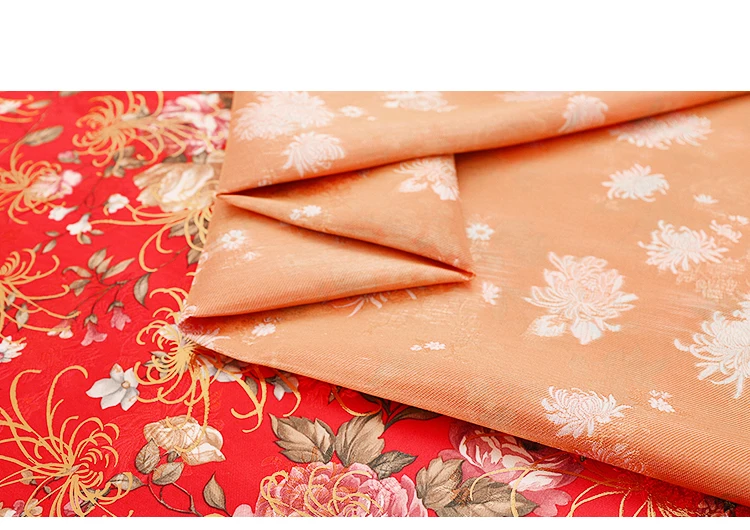 145 cm Breite, simulierter Seidenbrokat-Jacquard-Kleidungsstoff zum Nähen, Cheongsam-Beutel, Box, Verpackung, Dekoration, handgefertigter Stoff – Detail 4