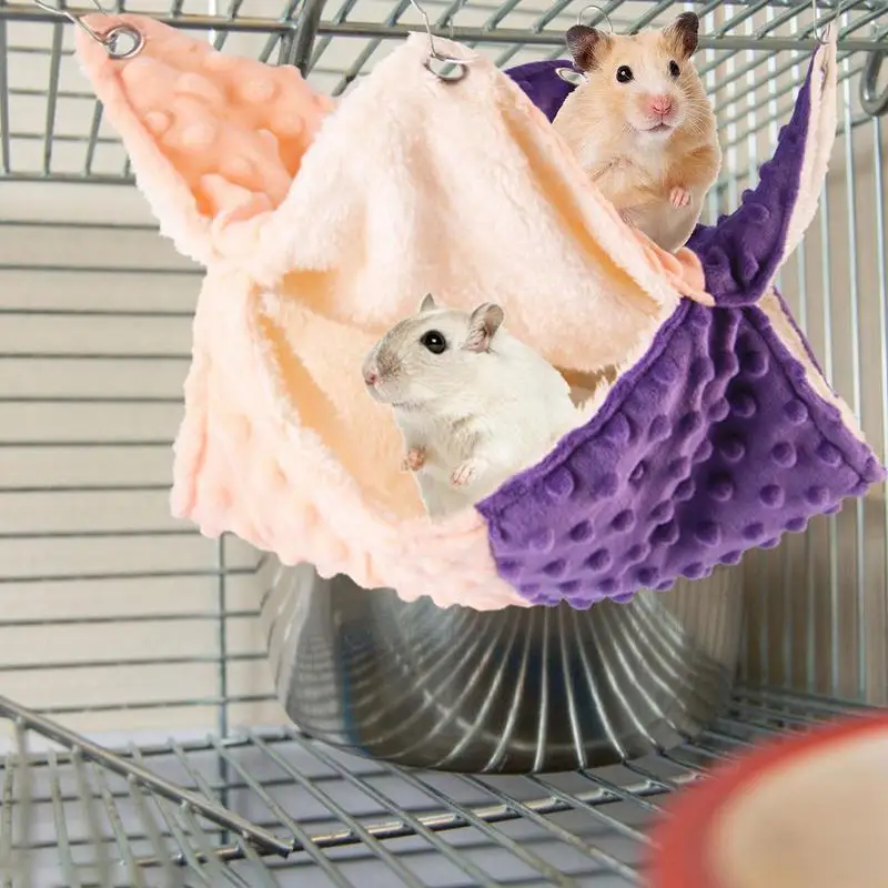 Hamster Hammock 2layer Small Animal Hammock For Cage Fleece Bed For