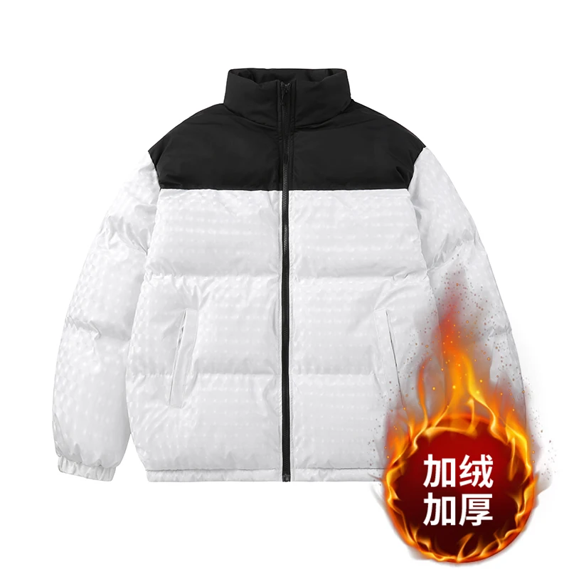 

2022 Winter Jacket Men Parkas Thicken Warm Coat Mens Stand Collar Solid Color Casual Parka Women Fashion New Streetwear Cotton