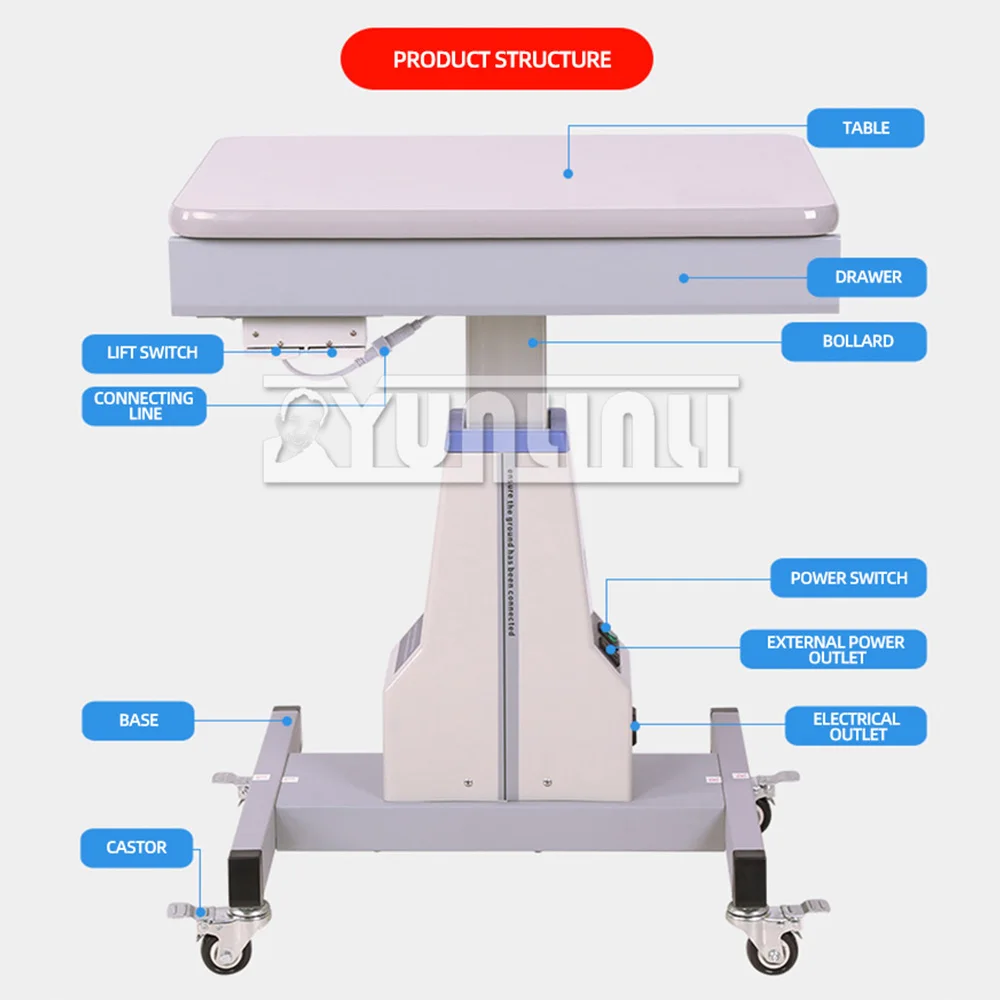 Компьютерный стол Optometer, подъемный стол, оборудование для оптометрии, Электрический подъемный стол с выдвижным ящиком с оптическим диском