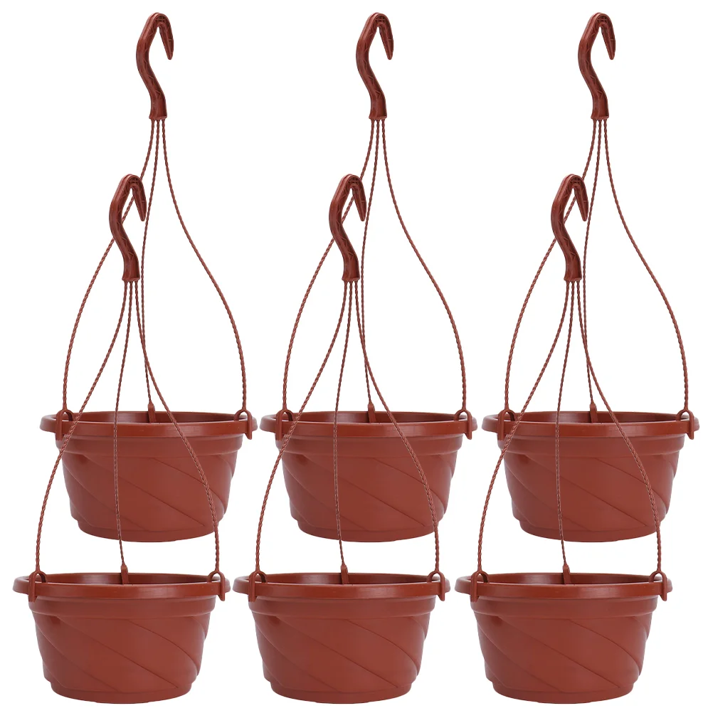 6 Sets Flowerpot Holder Indoor Hanging Basket Planter Pots Plants Home Supplies Outdoor Decor Garden Planters Hole 1