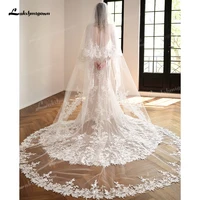 Exquisite Detachable Train Wedding Dress 2026 V Neck Mermaid Bridal Gown Lace Long Sleeve Wedding Gown Customized 2