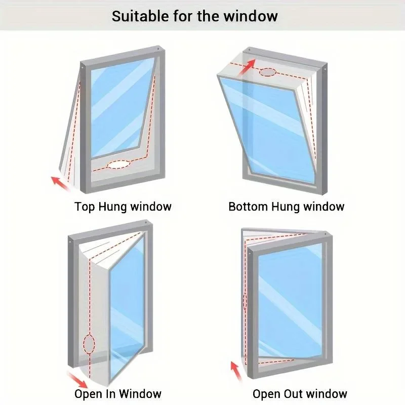 Window Seal Universal Air Lock Window Seal Cloth Plate 3 4 5m Hot Airs Stop Conditioner Outlet with Zip and Adhesive Fast