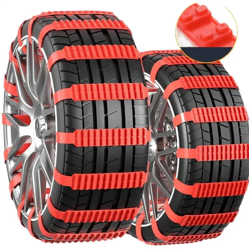 Tire Snow Chains Wear-resistant Car Tire Chain Portable Reusable Traction Chain For Passenger Car Trucks And SUV