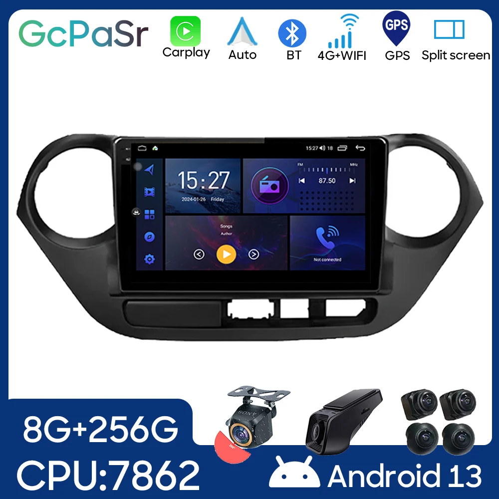 

5G WIFI для Hyundai I10 2013 - 2016 автомобильное радио Carplay головное устройство мультимедийный плеер стерео GPS навигация Android Авто No 2din DVD