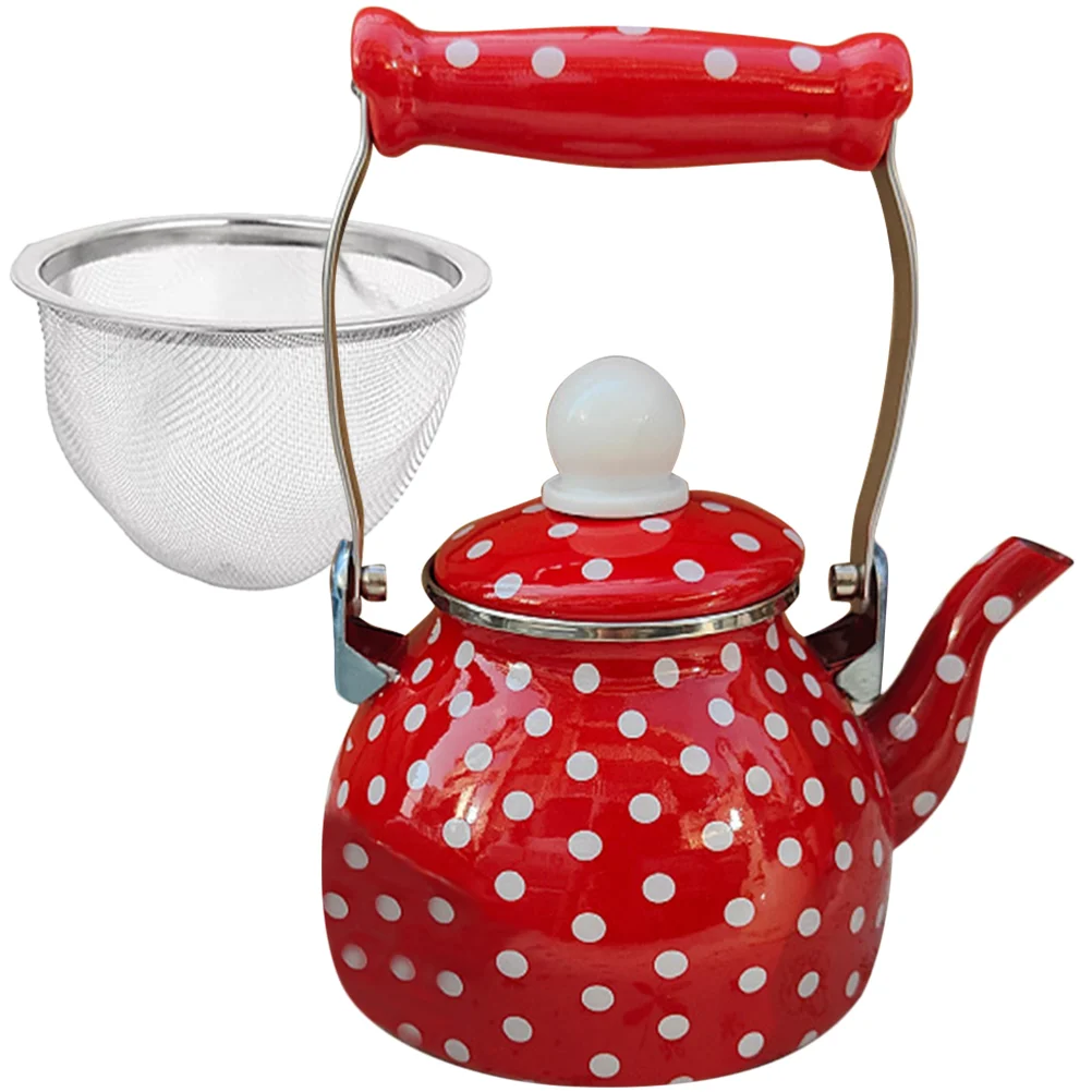 

Convenient Water Kettle Enamel Tea Pot Household Stovetop Kettle Home Accessory