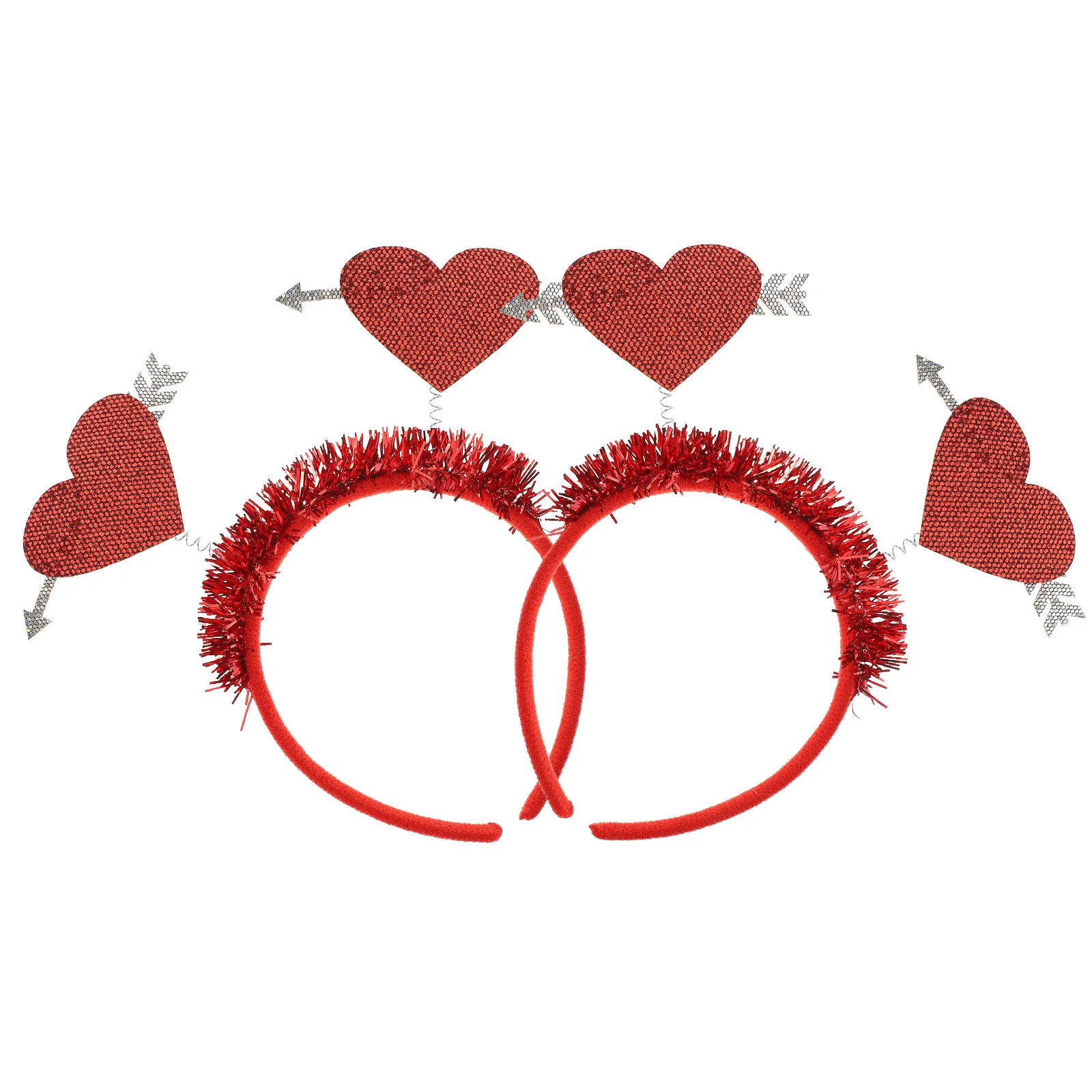 

2 Pcs Valentine's Day Headband Kids Hair Clips for Girls Headdress Party Accessory Hairband Latte Festival Wedding Miss