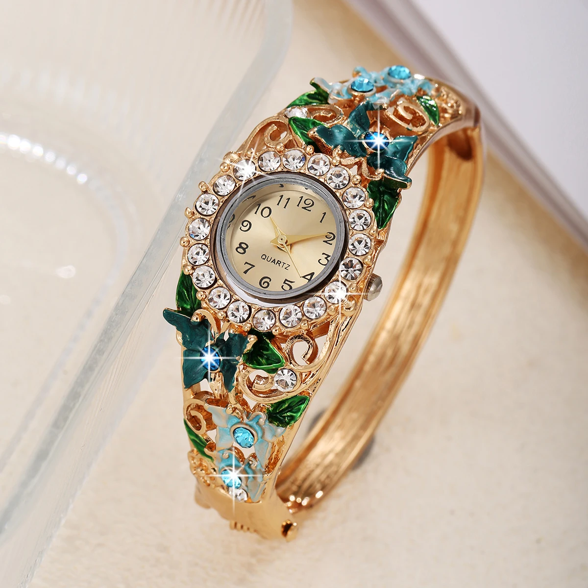 New Women's Water Diamond English Bracelet Watch Birthday Gifts Party Wear Women's Watches women watches