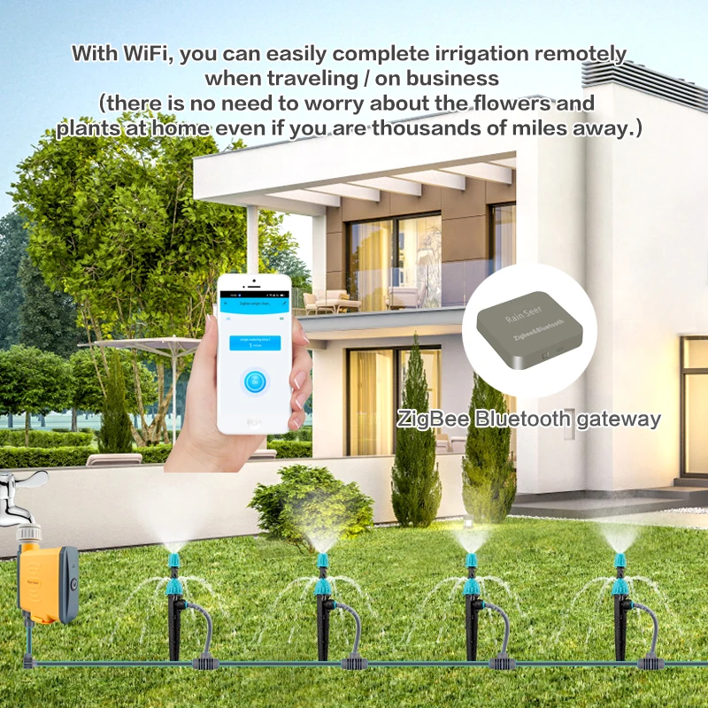Rain Seer Tuya Zigbee Garden Home Irrigation Watering Timer WiFi Water Timer Mobile Phone Remote Controller 6 Rain Seer Tuya Zigbee Garden Home Irrigation Watering Timer WiFi Water Timer Mobile Phone Remote Controller - Image 6