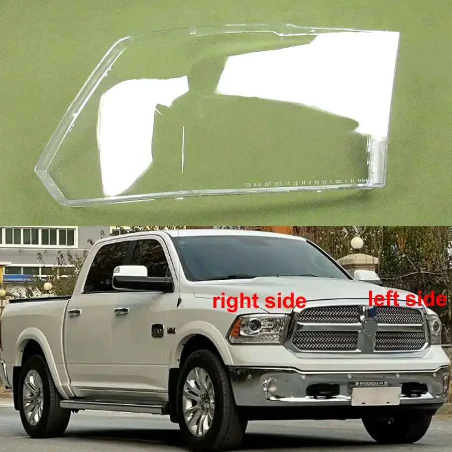 

For Dodge RAM Trucks 1500 2500 2009-2018 Headlight Cover Transparent Headlamp Shell Lens Replace Original Lampshade Plexiglass