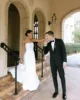 Customized Satin Strapless Wedding Dress 2025 Mermaid Bridal Gown With Long Train Elegant Simple Bridal Dress For Wedding Gown 6
