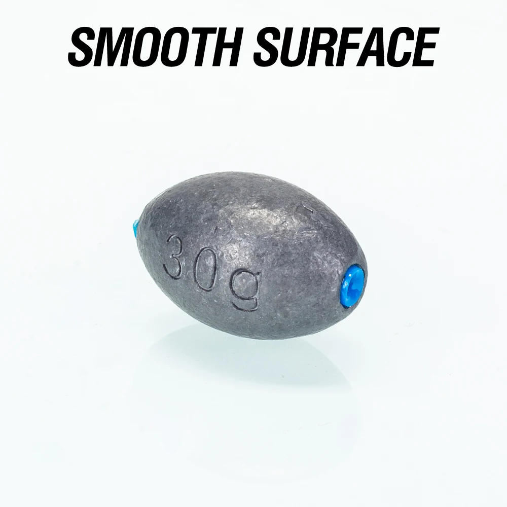 10 plombs olive pour pêche au lancer - Poids de 5g à 30g avec noyau plastique pour distance et précision