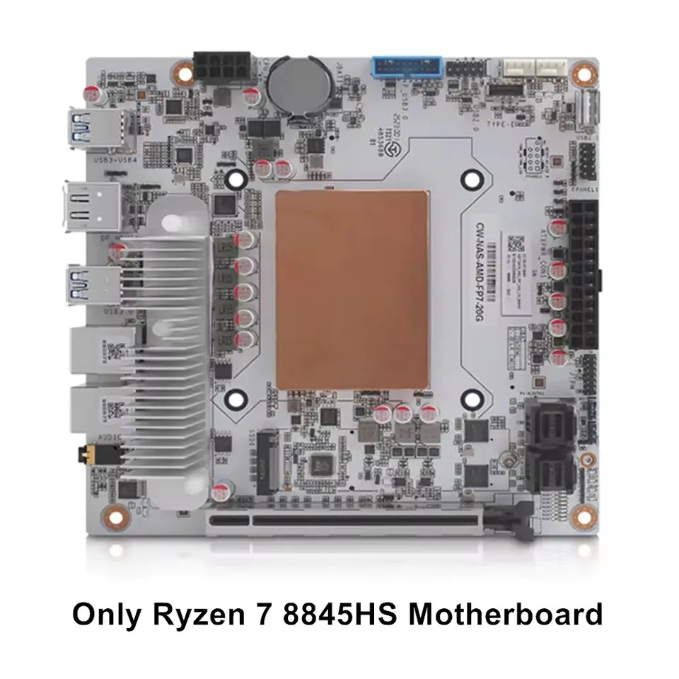 2x10G LAN、8ベイNASマザーボード、AMD Ryzen 7 8845HS、USB4、2xSFF