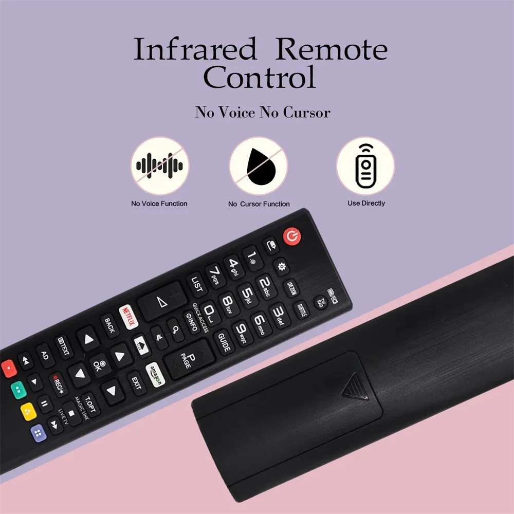 Universal Remote Control For AKB75095308 LG TV Replacement Black D-Pad Learning IR Remote Control for LG Electronics