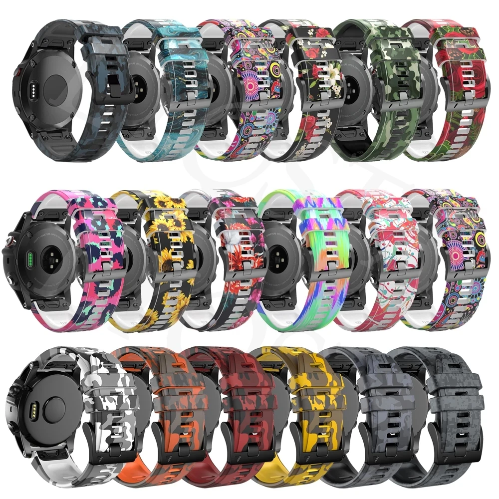Silicone Sports Watchband with Unique Print Design
