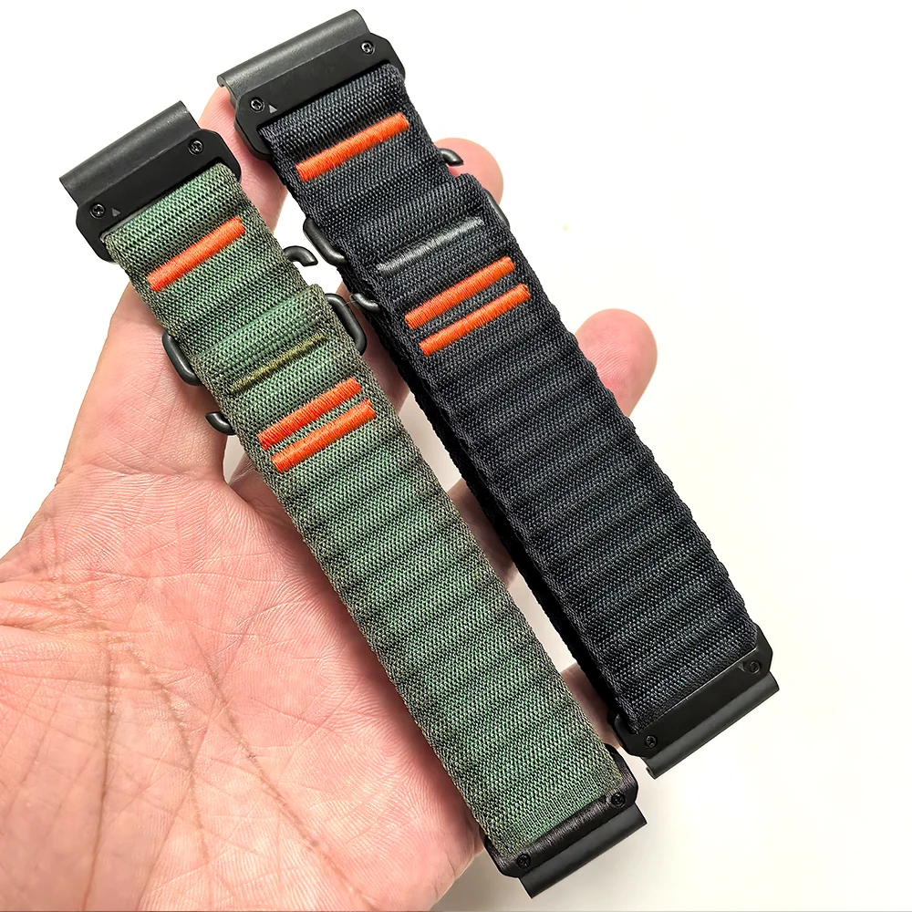 Versatile QuickFit Nylon Fabric Watch Strap - 22mm/26mm Adjustable Band