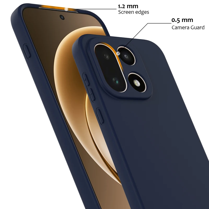 ELVEV Magnetic Soft Premium Silicone Phone Case with Flocking Interior and Lanyard Strap