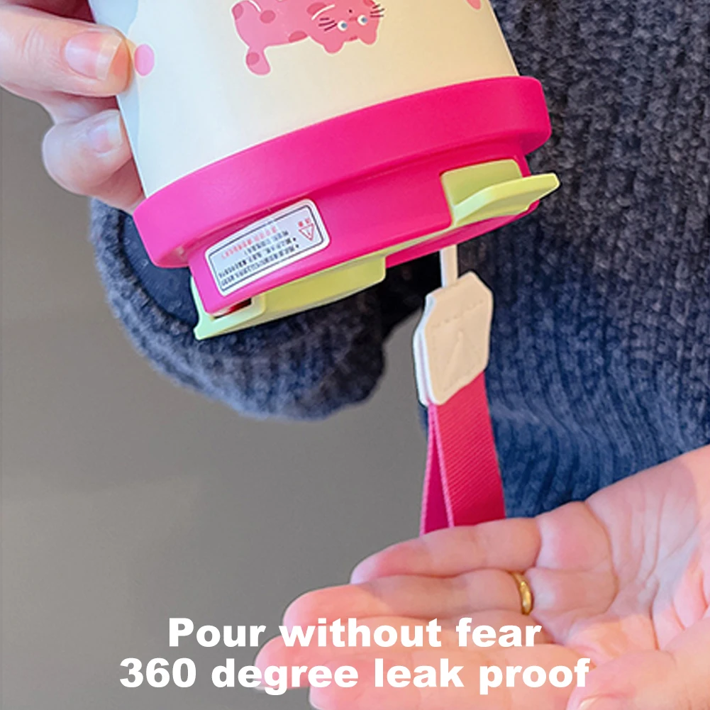 Stainless Steel Insulated Water Bottle with Straw for Hot Cold Drinks