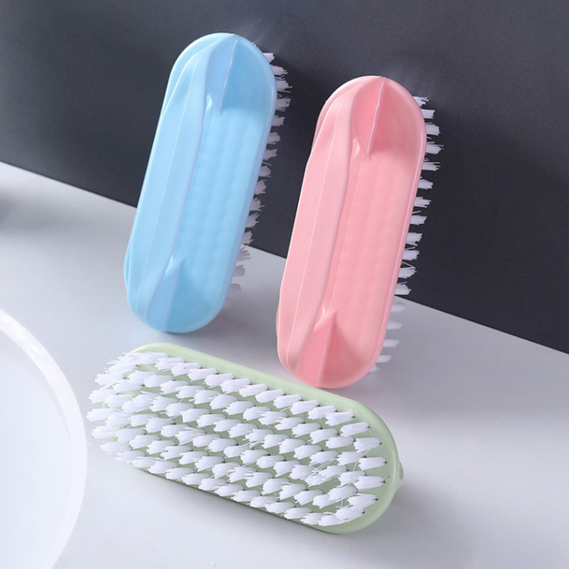 1Pcs Scrubbing Brush Soft Bristle Laundry Clothes Shoes Scrub Brush Portable Plastic Hands Cleaning Brush for Kitchen Bathroom