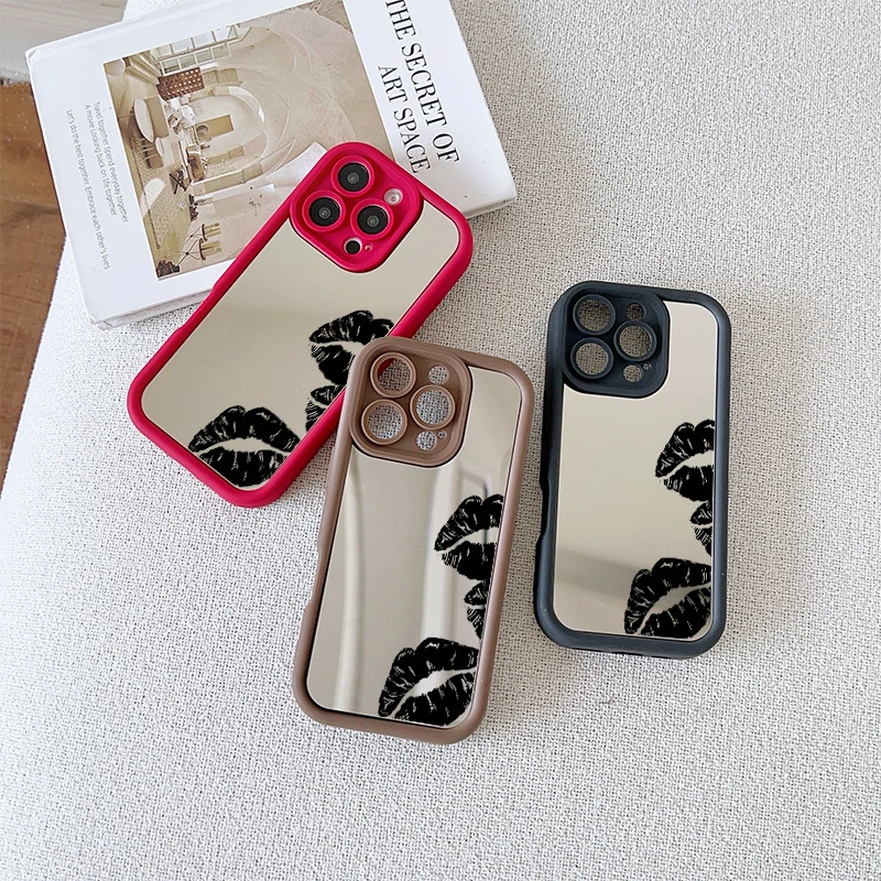 Sexy Girl Red Lips Mirror Phone Case