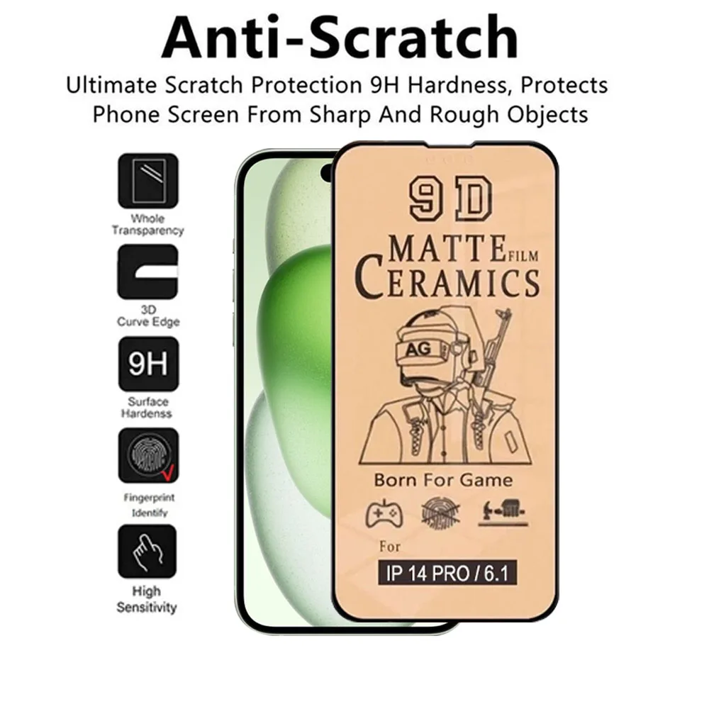 5-Pack Matte Ceramic Screen Protector Film