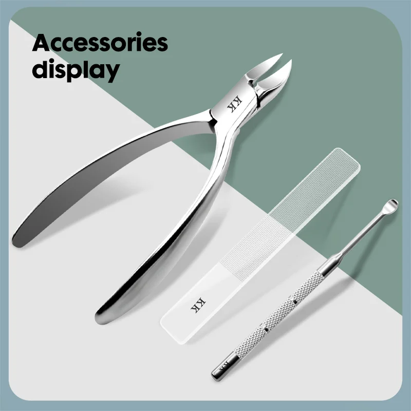 KK 7in1 Manicure Tools Nail Clippers Set Professional Stainless Steel Nail Cutter Pliers Scissors Kit Pedicure Hand Foot Care 2
