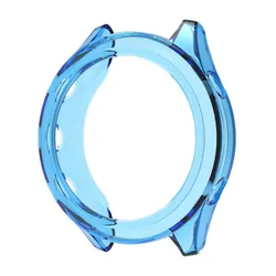 Soft TPU Protective Case - Smart Watch Bumper Hollow Protector Shell Accessories - Forerunner 970 (Clear Blue)