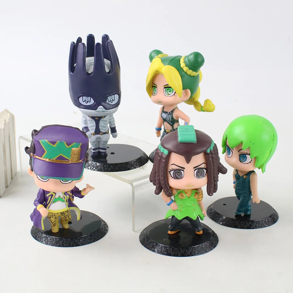 

5pcs/set 9-11cm Anime JoJo's Bizarre Adventure Figure Toys PVC Collectible Model Q Version Dolls