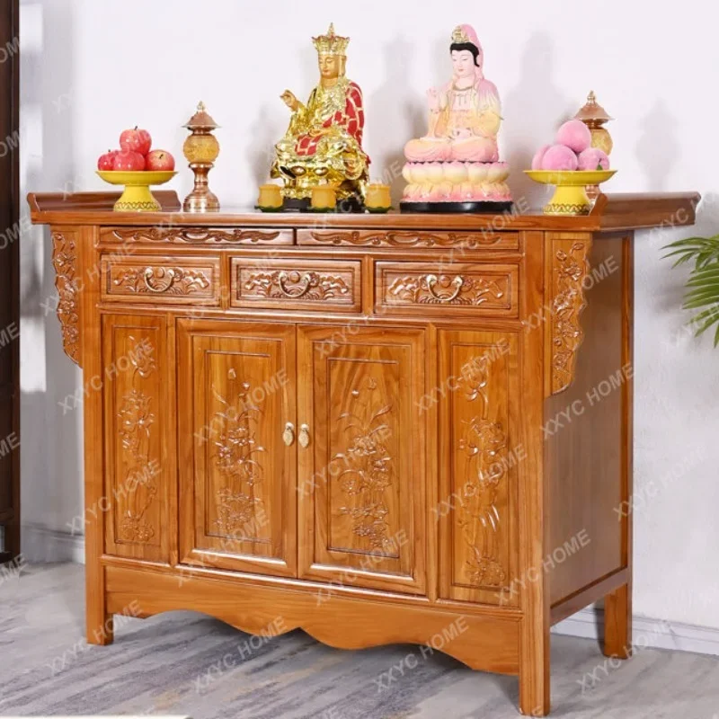 

Шкаф для алтаря из массива дерева, алтарь, Настольная горелка для благовоний, алтарь, Настольная горелка для благовоний, домашний буддийский поклонительный стол