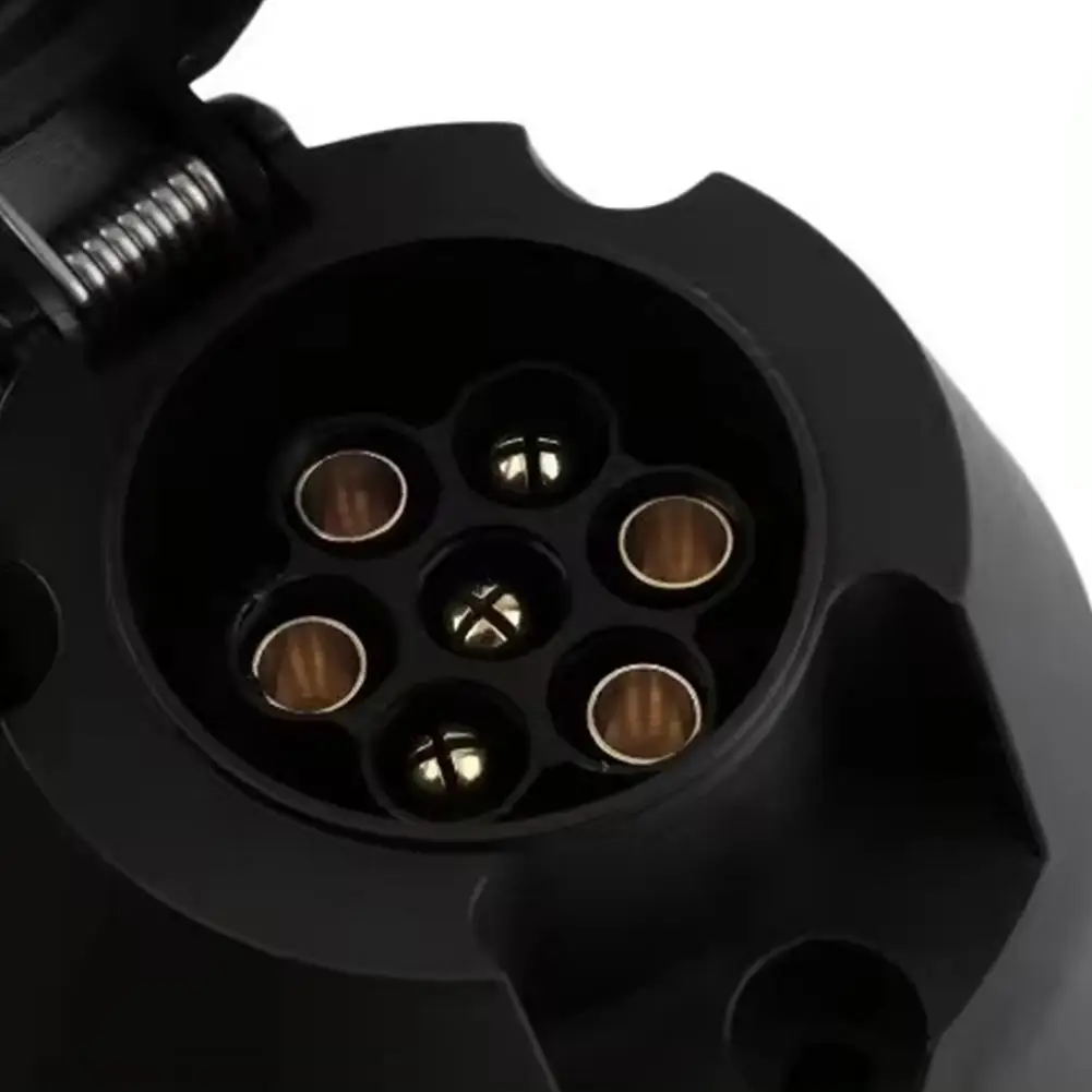 EU 플러그 트레일러 소켓, 원형 12V 견인봉 견인, 블랙 소켓 커넥터, 자동차 플러그 Y8V2, 7 핀