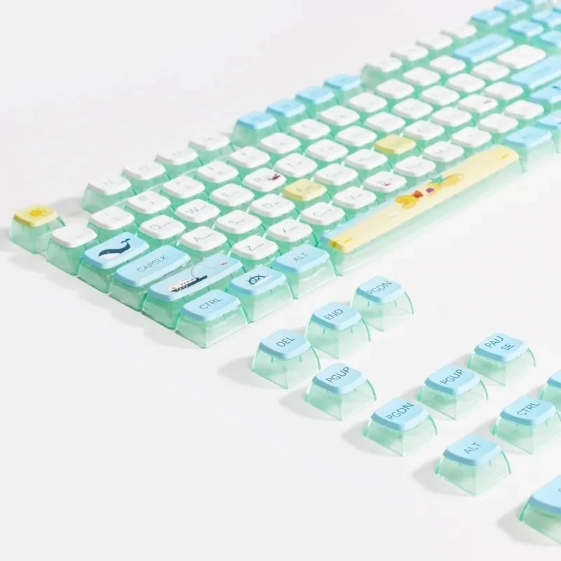 pudim de verão colorido frutas um conjunto chaves keycap conjunto pbt asa keycaps para mx interruptor diy teclado machanical