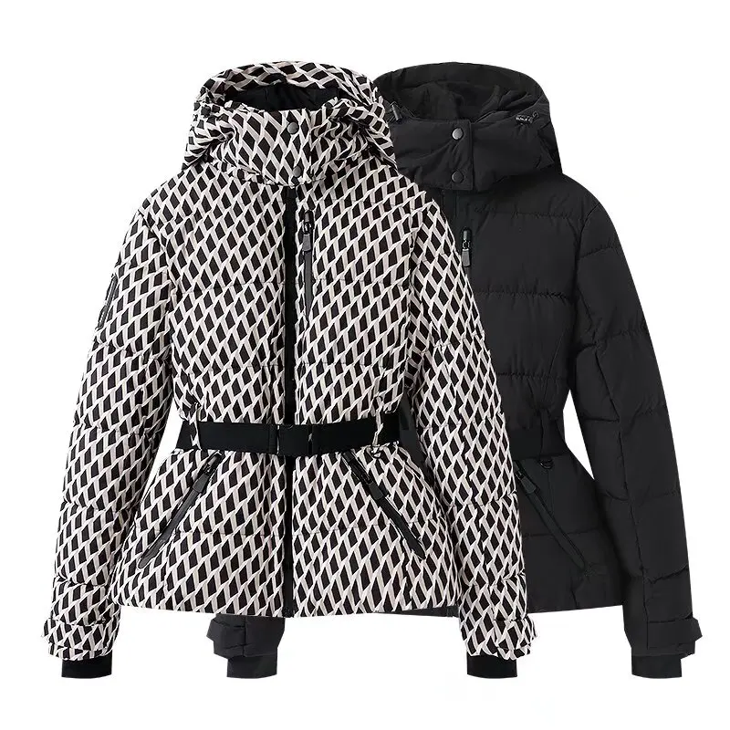 Parkas Jackets Women's With Hoodies With Belt Coat Winter Thick Warm Outwear Long Sleeve Tops 2024 inszart Woman Jackets Coat