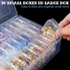 Bead Organizer Box 30Pcs Small Clear Plastic Bead Storage Containers with Hinged Lid for Storage of Small Items Crafts Jewelry 3