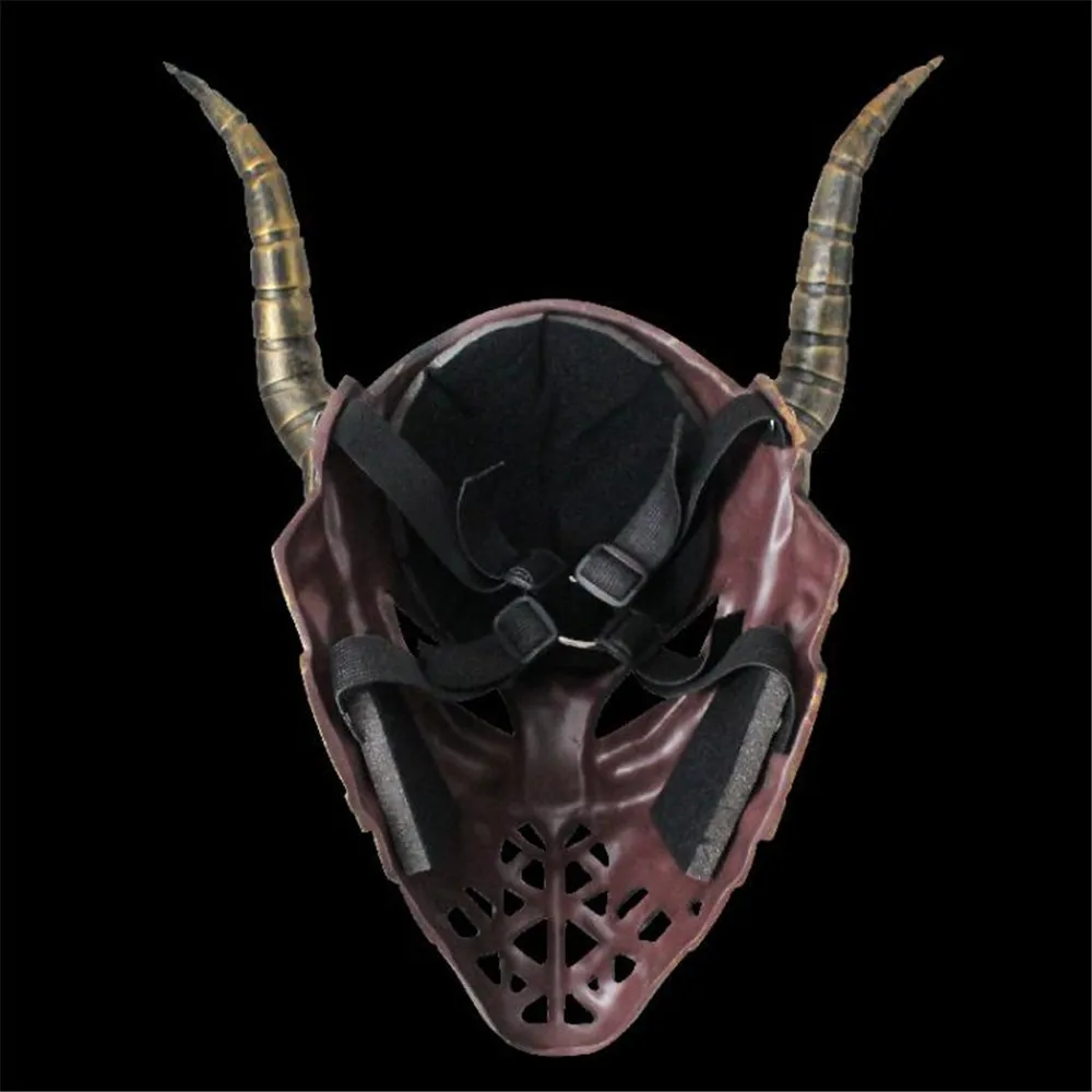 Einstellbar zum Tragen von Teufelsmasken, Harzmaske, Spiel-Requisiten-Maske, Halloween-Party, Rollenspiel-Maske – Detail 2