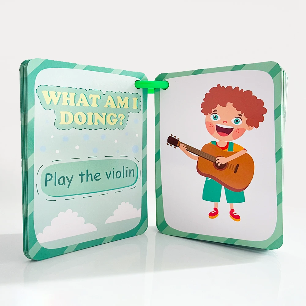 Kids Action Cognition Cards Funny Q&A Learning Classroom Interaction Aids English Teaching Educational Toys Montessori Material 5