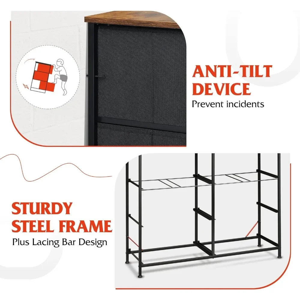 Description Picture 4 of itemDressers for Bedroom Furniture Living Room Chest of Drawers Entryway Bedroom Dresser With 8 Drawers Dressing Table Closet Home