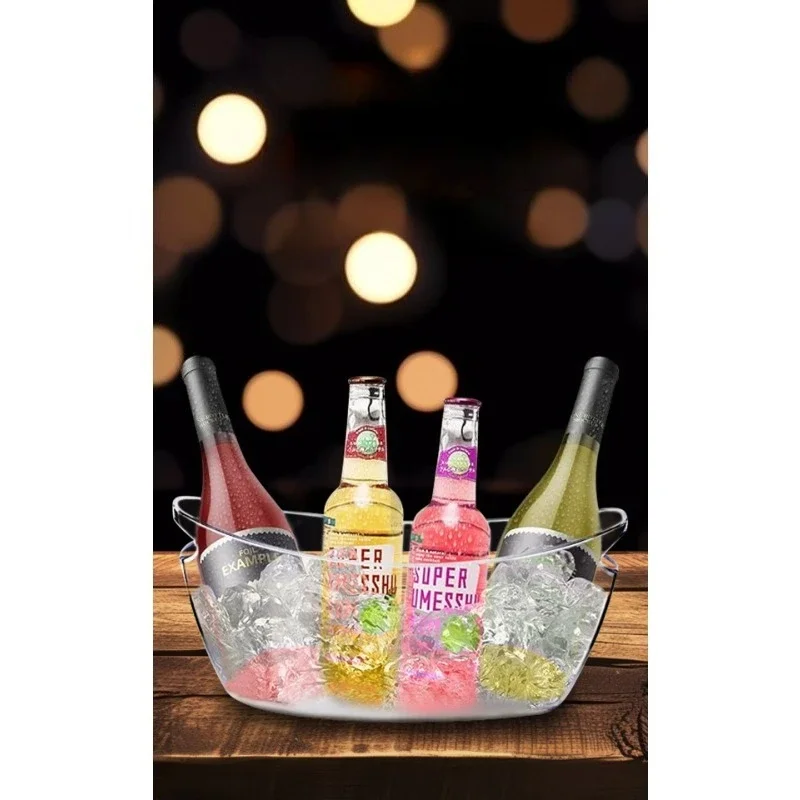 Hot 5LTransparent Ice Cube Storage Bucket Beer Wine Bucket Bar Ice Bucket Container Champagne Can Wine Champagne Beer Chiller