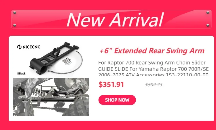 NICECNC Tieferlegungssatz vorne und hinten für Yamaha Raptor 700 ATV, passend für Yamaha Raptor 700R, Raptor 660, Raptor 660R 2001-2019 Zubehör – Detail 1