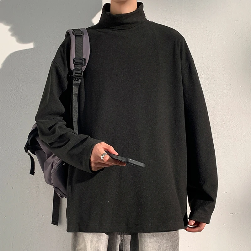 KAPMENTS Korean Fashions Sweatshirts Winter Velvet Y2k Turtleneck Graphic Hoodies Pullovers Casual Streetwear Hoodie Clothing