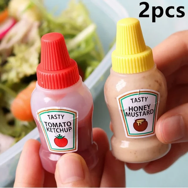 3pcs Portable cartoon Mini Sauce box Small Sauce Container Kids Lunch  AccessoS*