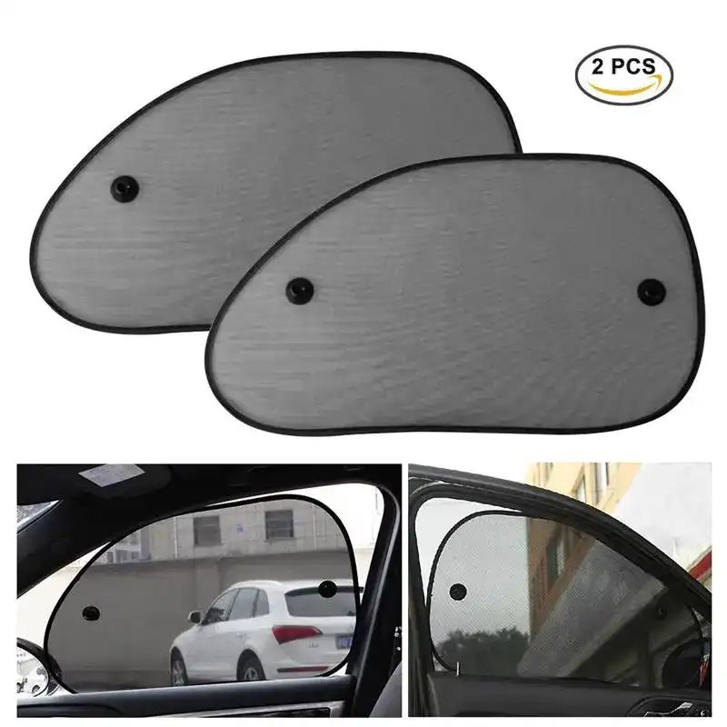 5-Piece Car Side And Rear Window Sun Shade Mesh Screen – UV Protection, Baby Safe, Foldable